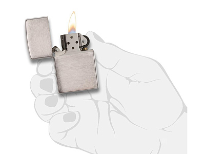 Зажигалка ZIPPO Classic с покрытием Brushed Chrome