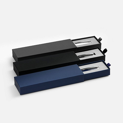 Ручка шариковая Letra Chrome в футляре, синяя