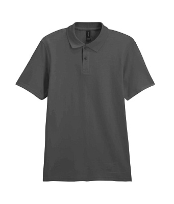 Футболка поло SOFTSTYLE ADULT DOUBLE PIQUE, ГРАФИТОВЫЙ S (Графитовый)