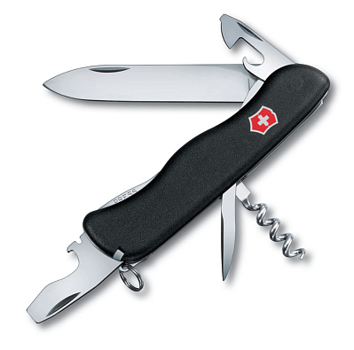 Нож перочинный VICTORINOX Picknicker 111 мм 11 функций с фиксатором лезвия чёрный