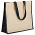 Холщовая сумка для покупок Bagari с черной отделкой - Фото 1