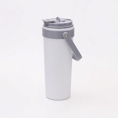 Термокружка вакуумная Solo, белая