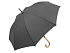 Зонт-трость Okobrella с деревянной ручкой и куполом из переработанного пластика - Фото 1