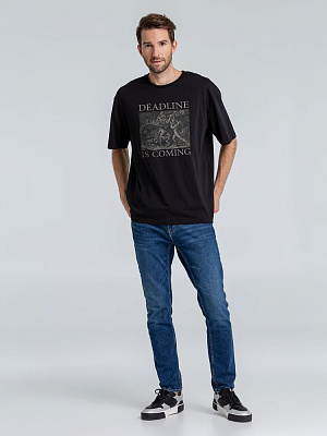 Футболка оверсайз Deadline, черная (Чёрный)