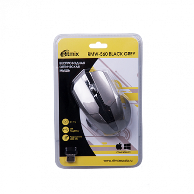 Мышь беспроводная RITMIX RMW-560, серебро матовое