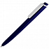 Ручка шариковая Pigra P02 Mat, темно-синяя с белым - Фото 1