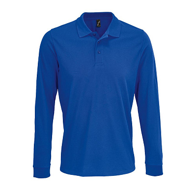 Рубашка поло с длинным рукавом Prime LSL, ярко-синяя (royal) (Синий)