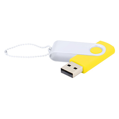 Флешка Designer To Go 2.0 USB 16Gb  (Желтый/белый)