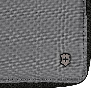 Бумажник VICTORINOX Travel Essentials Bi-Fold Wallet, с защитой от сканирования RFID, серый, полиэстер, 11x2x10 см