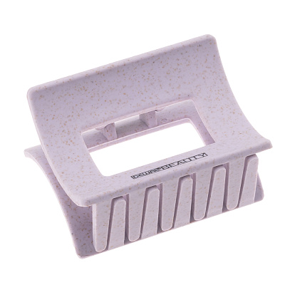 Заколка-краб для волос Dewal Beauty 1 шт/ уп.лиловая, форма прямоугольная малая (Лиловый)