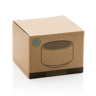 Беспроводная колонка из бамбука и переработанного пластика RCS, 3Вт