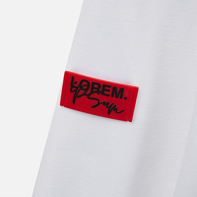 Лейбл из ПВХ Dzeta, XS, красный