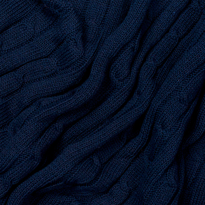 Плед Фадо (Fado) вязаный, синий (без подарочной коробки)