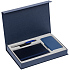 Коробка Silk с ложементом под ежедневник 10x16 см, аккумулятор и ручку, синяя - Фото 3