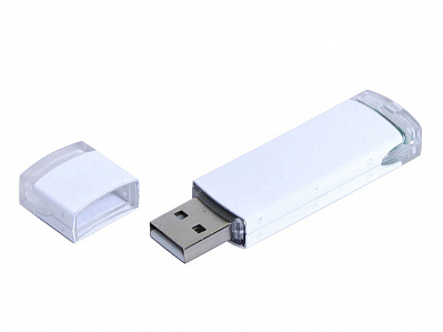 USB 2.0- флешка промо на 32 Гб прямоугольной классической формы (Белый)