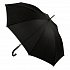 Зонт-трость OXFORD с ручкой из искусственной кожи ,чёрный, полуавтомат, 100% полиэстер - Фото 2