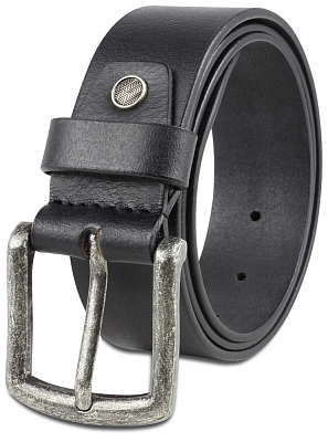 Ремень KLONDIKE Creek, односторонний, натуральная воловья кожа, цвет чёрный, 120 х 4 см