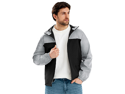 Ветровка светоотражающая Рефлектор гибрид (Светоотражающий/черный) Ветровка светоотражающая Рефлектор гибрид (Светоотражающий/черный)