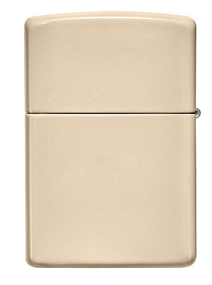 Зажигалка ZIPPO Classic с покрытием Flat Sand, латунь/сталь, бежевая, глянцевая, 38x13x57 мм
