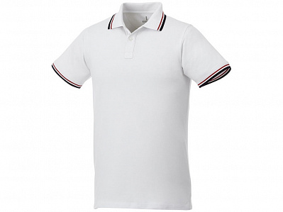 Рубашка поло Fairfield мужская (Белый/темно-синий/красный)