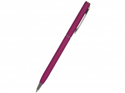 Ручка металлическая шариковая Palermo, софт-тач (Бордовый/серебристый)