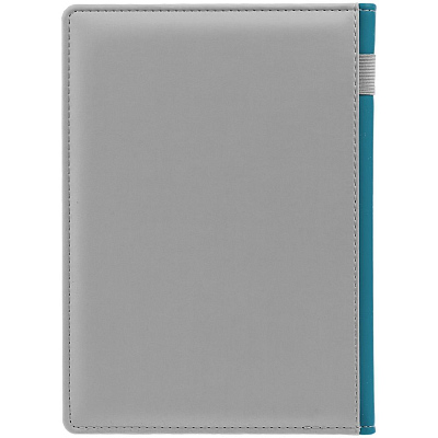 Ежедневник Spain Shall на заказ, недатированный, серый с бирюзовым