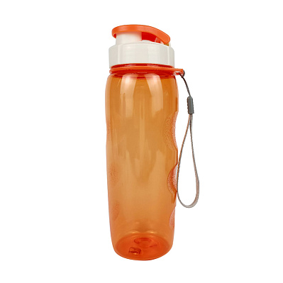 Пластиковая бутылка Сингапур, оранжевая (Оранжевый)