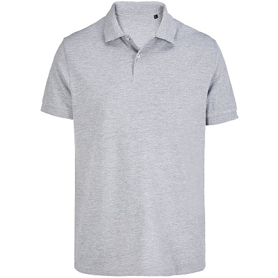 Рубашка поло унисекс Pacific, ярко-синяя (royal) (Серый меланж)