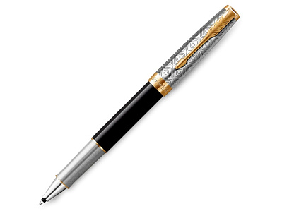 Ручка роллер Parker Sonnet (Черный, серебристый, золотистый)
