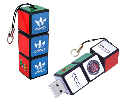 Пластик 24 кубик Рубика, белый, 4Гб