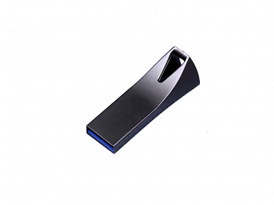 USB 2.0- флешка на 64 Гб компактная с мини чипом и отверстием (Серебристый)