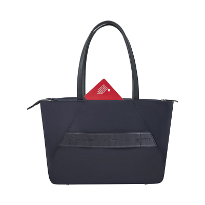 Сумка VICTORINOX Victoria Signature Tote, синяя, нейлон/кожа, 51x15x30 см, 19 л