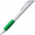 Ручка шариковая Grip, белая с зеленым - Фото 2