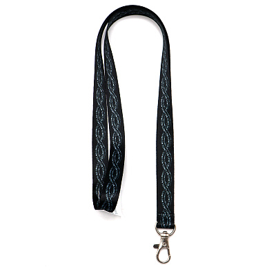 Ланъярд полноцветный Флоу с карабином, 15 мм (Мультиколор)