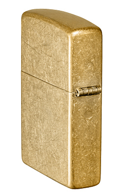 Зажигалка ZIPPO Classic с покрытием Tumbled Brass, латунь/сталь, золотистая, матовая, 38x13x57 мм