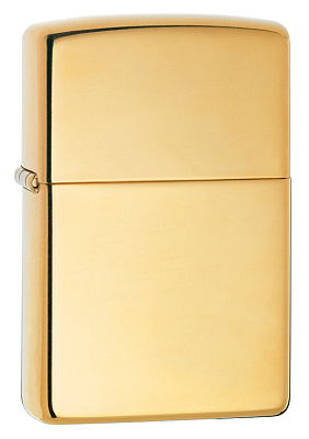 Зажигалка ZIPPO Classic с покрытием High Polish Brass, латунь/сталь, золотистая, 38x13x57 мм (Золотистый)