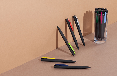 Ручка шариковая "Lip SOFTGRIP", черный с голубым