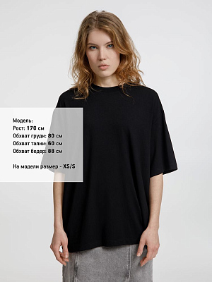 Футболка оверсайз унисекс Lavinia, черная