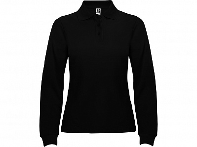 Рубашка поло Estrella женская с длинным рукавом (Черный)