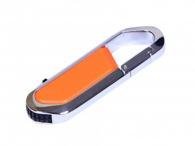 USB 2.0- флешка на 32 Гб в виде карабина (Оранжевый/серебристый)
