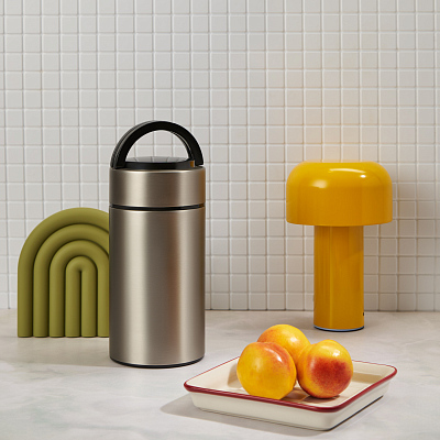 Термос для еды Бенто, серебряный