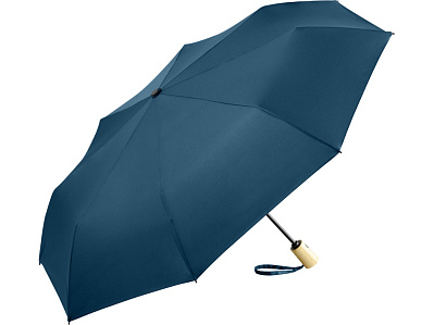 Зонт складной из бамбука ÖkoBrella полуавтомат (Темно-синий Navy)