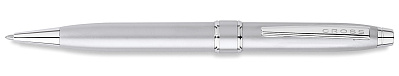 Шариковая ручка Cross Stratford. Цвет - серебристый матовый. (Серебристый)