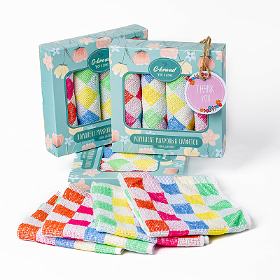 Подарочный комплект махровых салфеток "G-brand" 211s