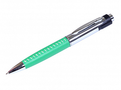 USB 2.0- флешка на 64 Гб в виде ручки с мини чипом (Зеленый/серебристый)