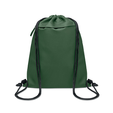 Drawstring bag in 600D RPET (Темно-зеленый)