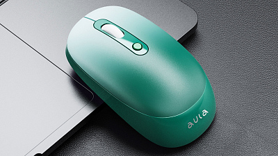 Мышь беспроводная AULA AM207, голубой