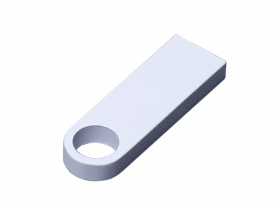 USB 3.0-флешка на 16 Гб с мини чипом и круглым отверстием (Белый)