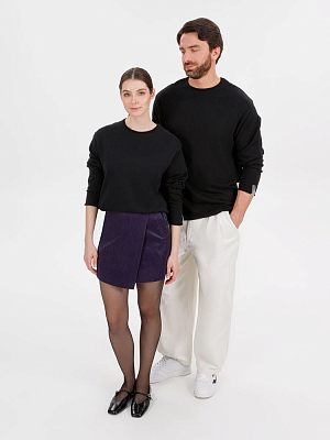 Лонгслив унисекс Siluetti Fuori, черный