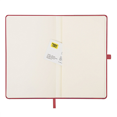 Ежедневник недатированный HAMILTON, A5, алый, кремовый блок